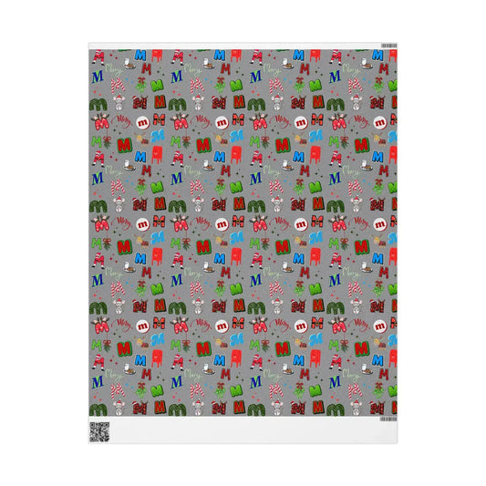 "M" Christmas Wrapping Paper β Alphabet Gift Swap Collection