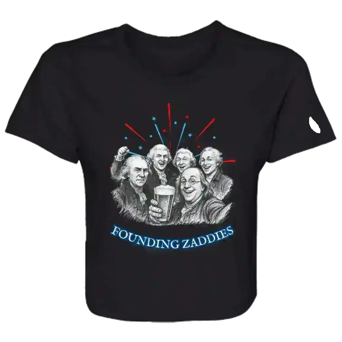 Founding Zaddies Patriotic Internet Core Flowy Crop Top - Cady Creations