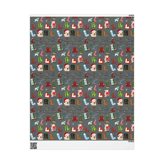 "L" Christmas Wrapping Paper β Alphabet Gift Swap Collection