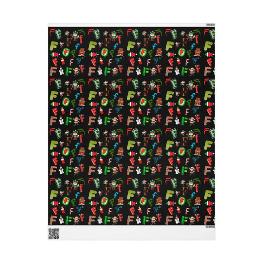"F" Christmas Wrapping Paper – Alphabet Gift Swap Collection