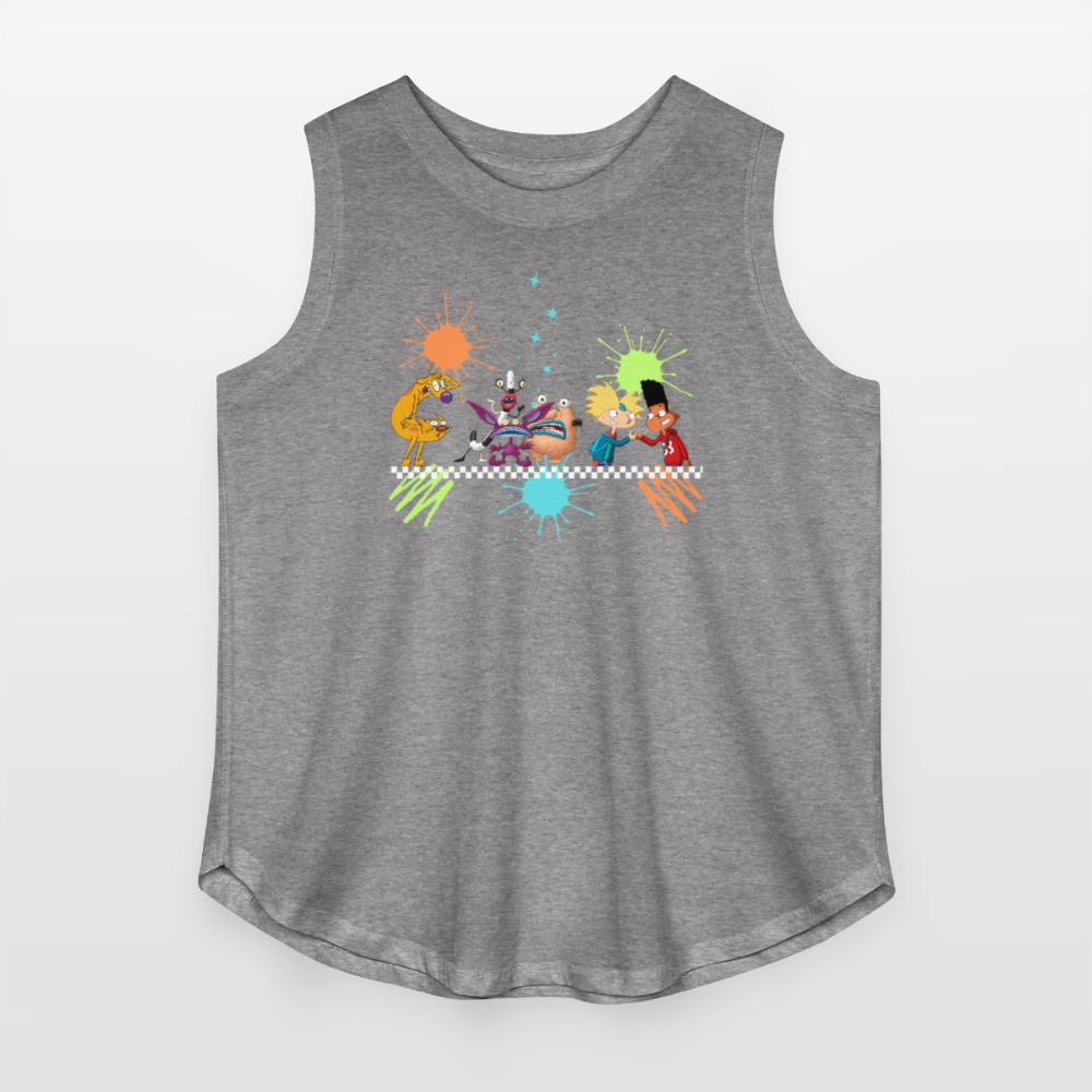 90s Nostalgia Cartoon - Women’s Curvy Tank - granite heather