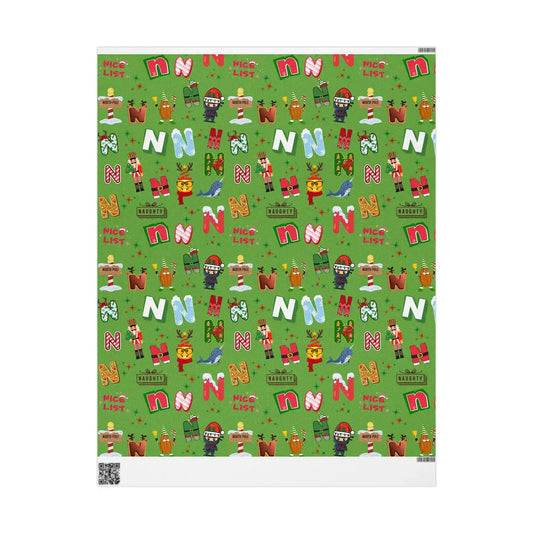 "N" Christmas Wrapping Paper β Alphabet Gift Swap Collection