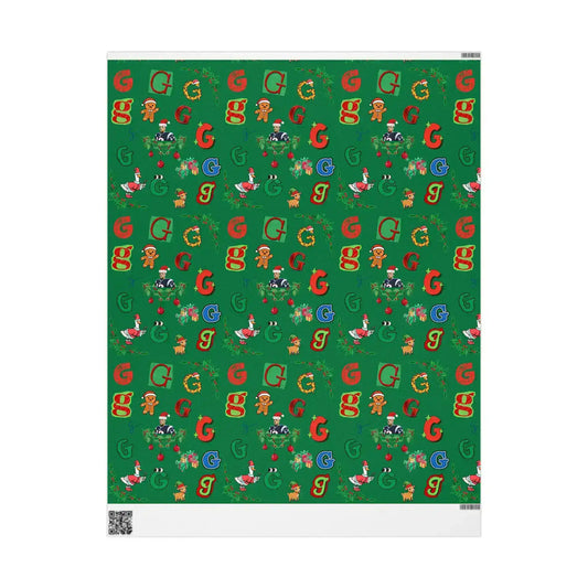 "G" Christmas Wrapping Paper – Alphabet Gift Swap Collection