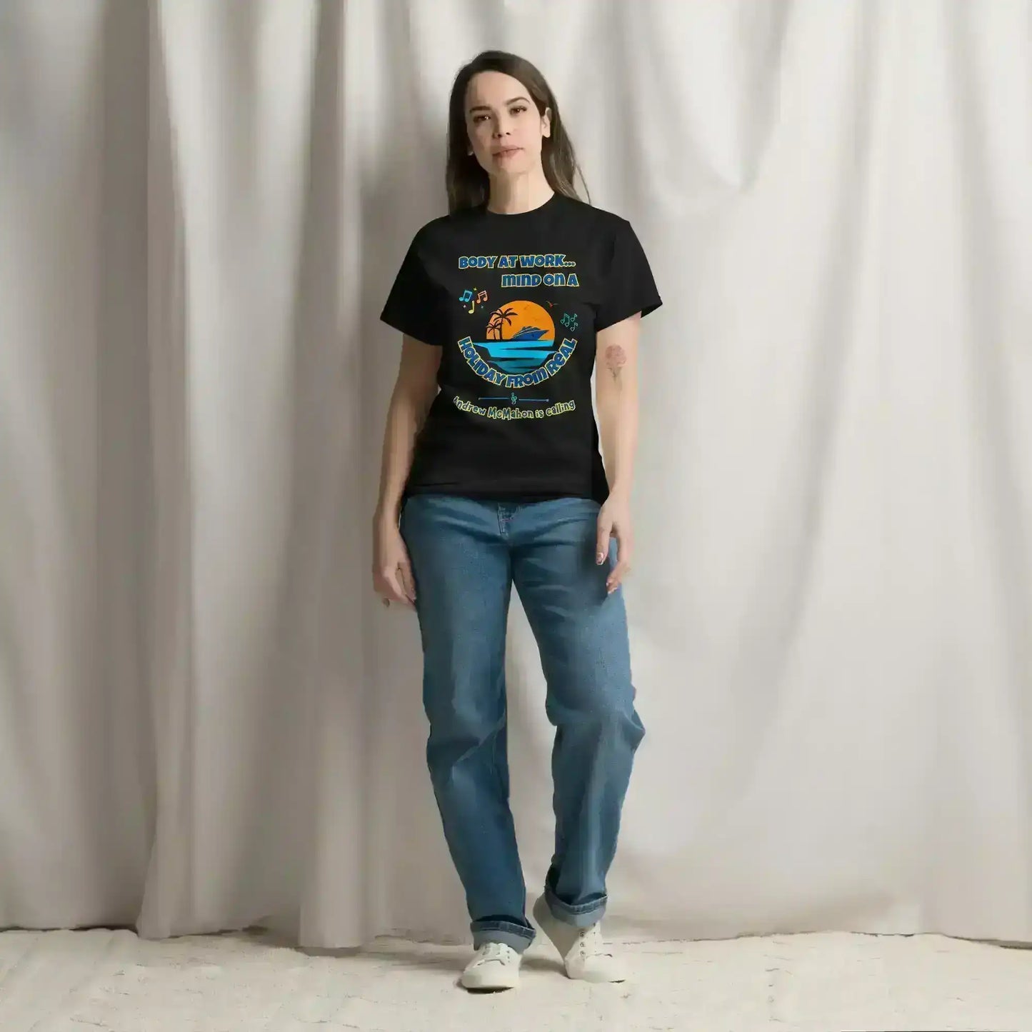 Body At Work Mind On A Holiday From Real Cruise Andrew McMahon Inspired Unisex Tee - Cady Creations