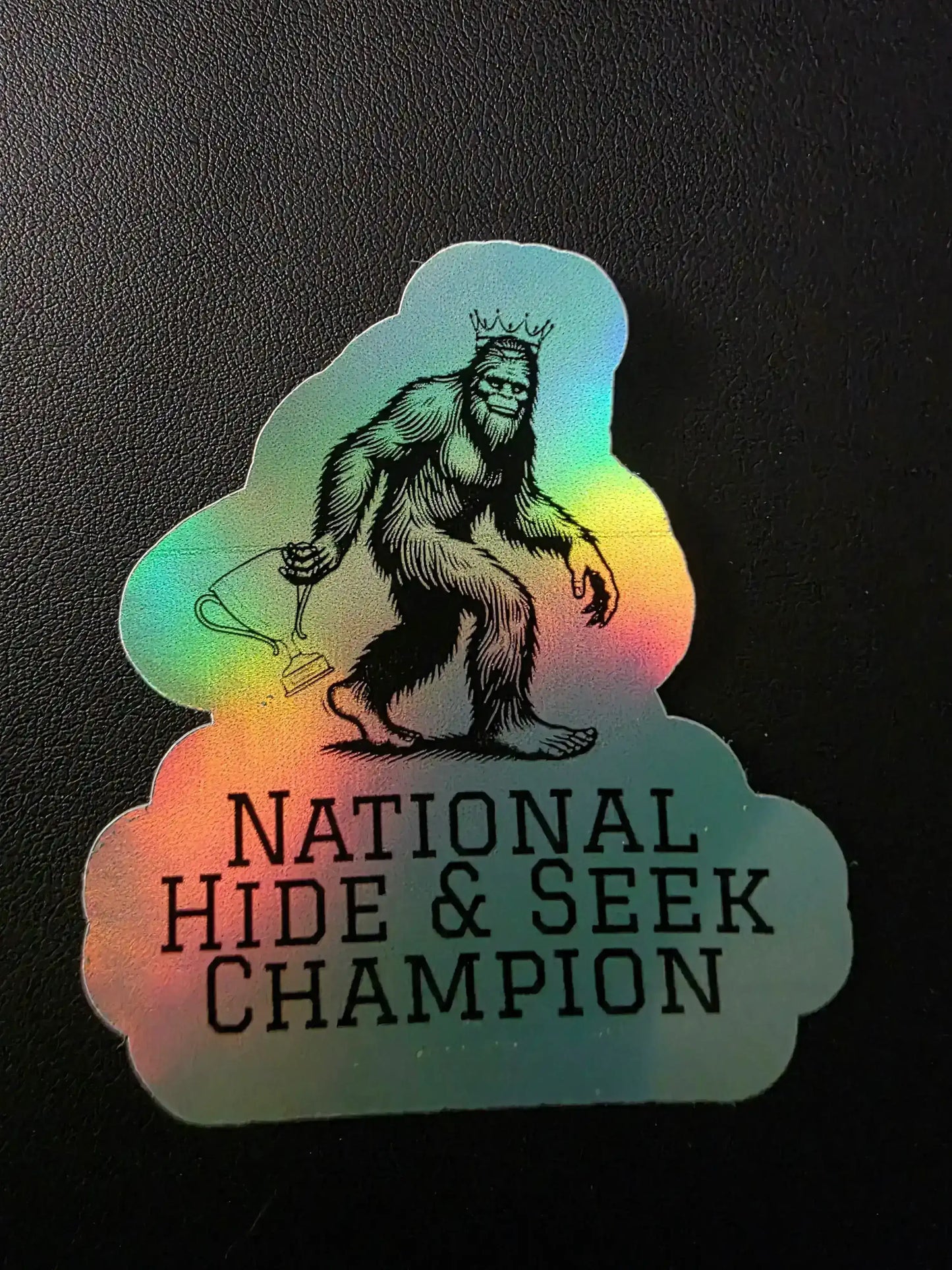 Bigfoot National Hide & Seek Champion - Premium Vinyl Sticker - Cady Creations