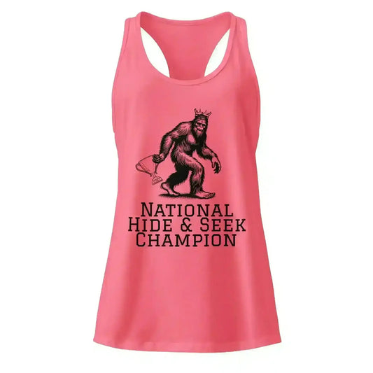 Bigfoot National Hide & Seek Champion - Racerback Tank - Cady Creations