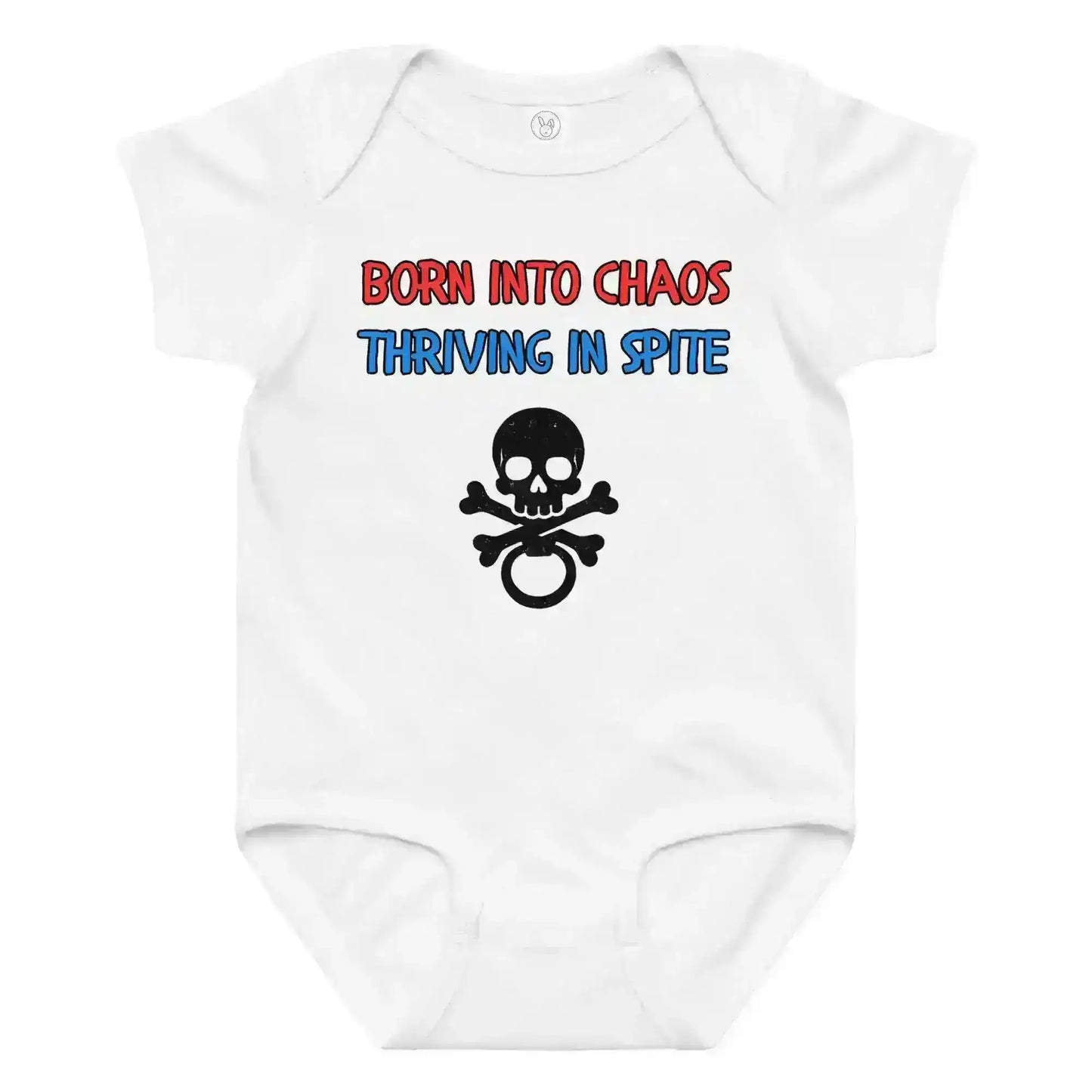 Born Into Chaos Thriving In Spite Baby Onesie - Cady Creations