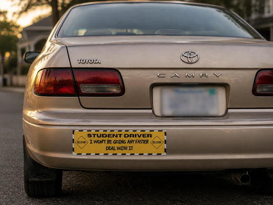 Student Driver Deal With It - Bumper Sticker