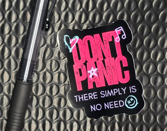 Don’t Panic There Simply Is No Need | Jack’s Mannequin Lyrics Vinyl Sticker - Cady Creations