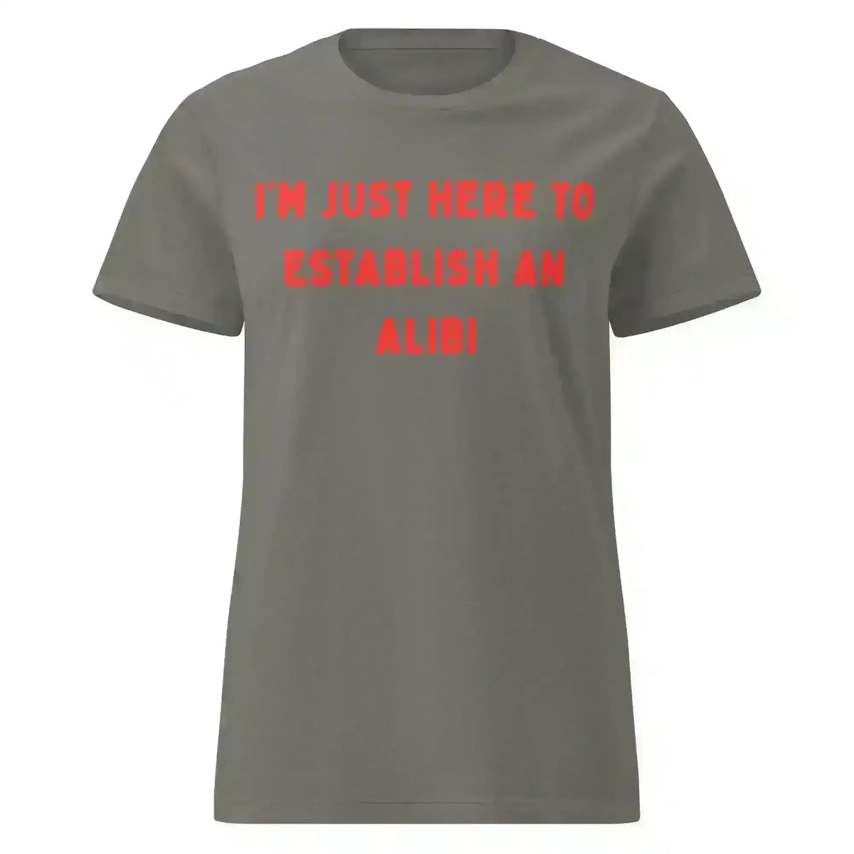 Establishing An Alibi - Fitted Tee - Cady Creations