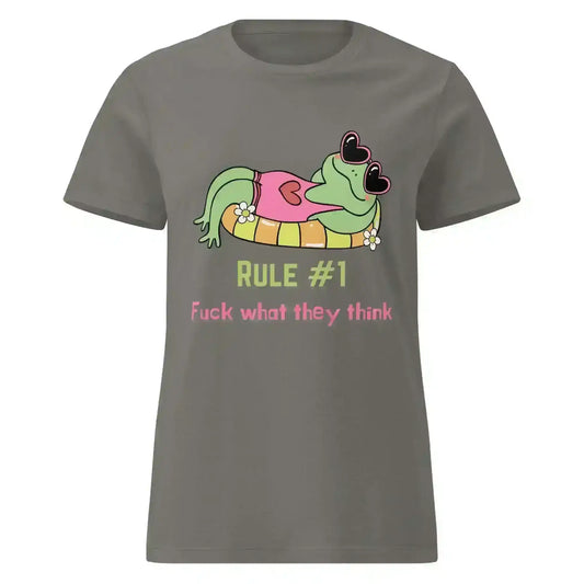 Fuck What They Think Frog - Fitted Tee - Cady Creations