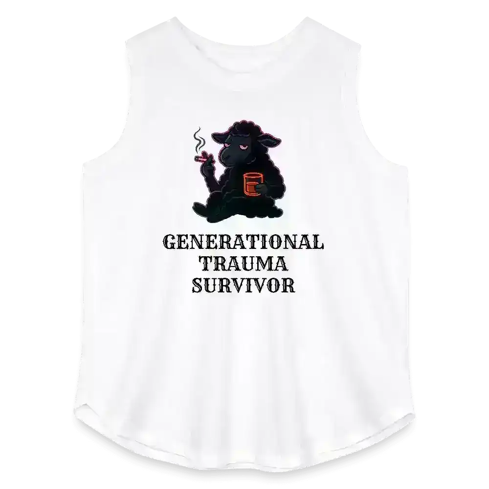 Generational Trauma Survivor Black Sheep Women's Curvy Relaxed Tank Top - Cady Creations