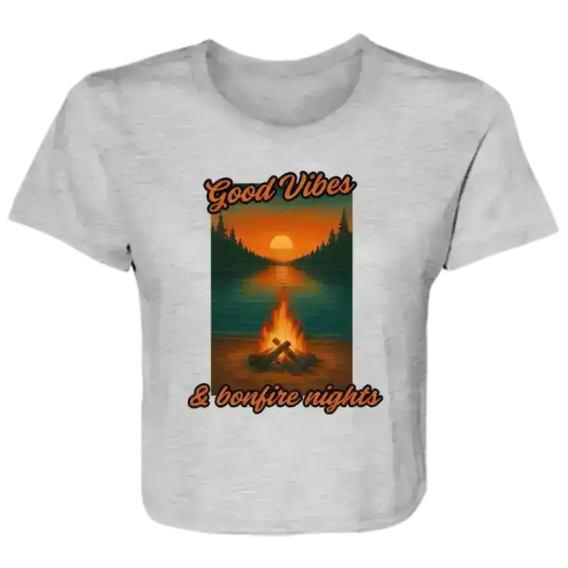 Good Vibes & Bonfire Nights - Crop Top - Cady Creations