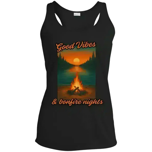 Good Vibes & Bonfire Nights - Racerback Tank - Cady Creations