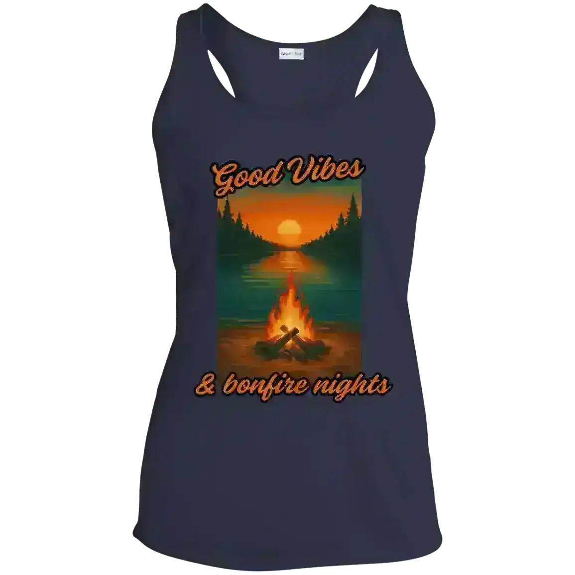 Good Vibes & Bonfire Nights - Racerback Tank - Cady Creations