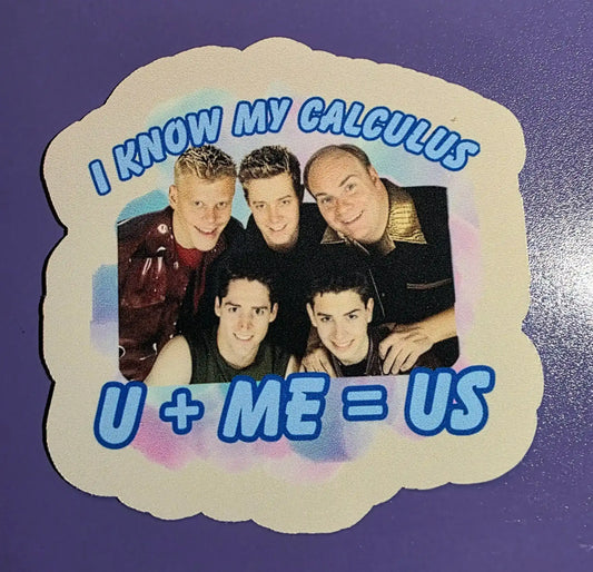 I Know My Calculus U + Me = Us - Premium Vinyl Sticker - Cady Creations