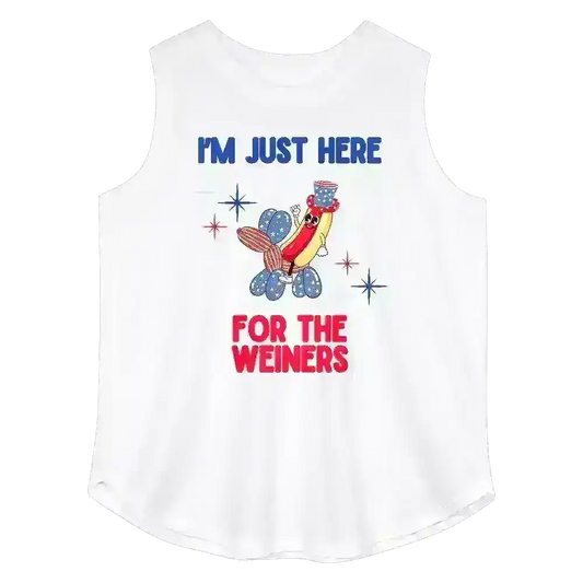 I'm Just Here For The Weiners - Curvy Tank - Cady Creations