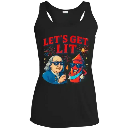 Let's Get Lit - Racerback Tank - Cady Creations