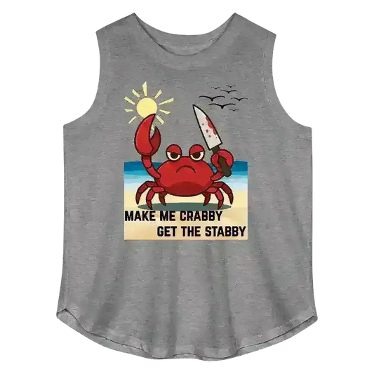 Make Me Crabby Get The Stabby - Curvy Tank - Cady Creations