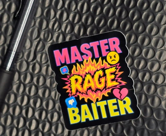 Master Rage-Baiter Sticker | Funny Internet-Core Meme - Cady Creations