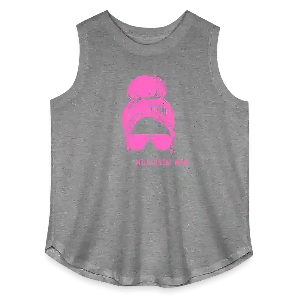 Millennial Mom Messy Bun Life Curvy Relaxed Tank - Cady Creations