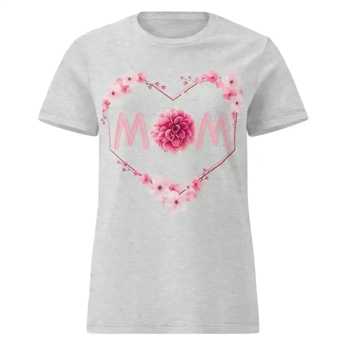 Mom Floral Heart - Fitted Tee - Cady Creations
