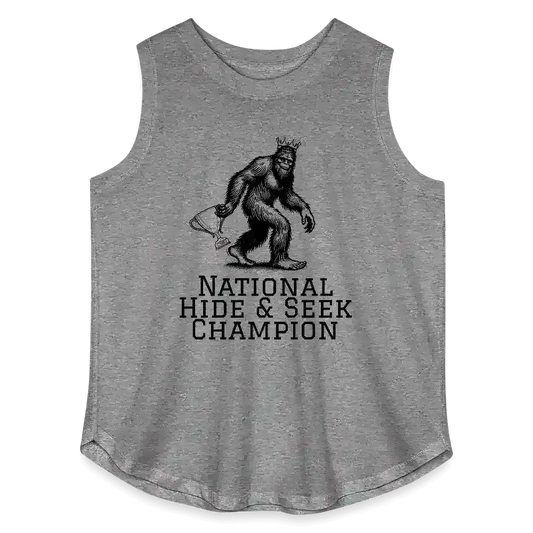 National Hide & Seek Champion Bigfoot Humor Curvy Relaxed Tank - Cady Creations