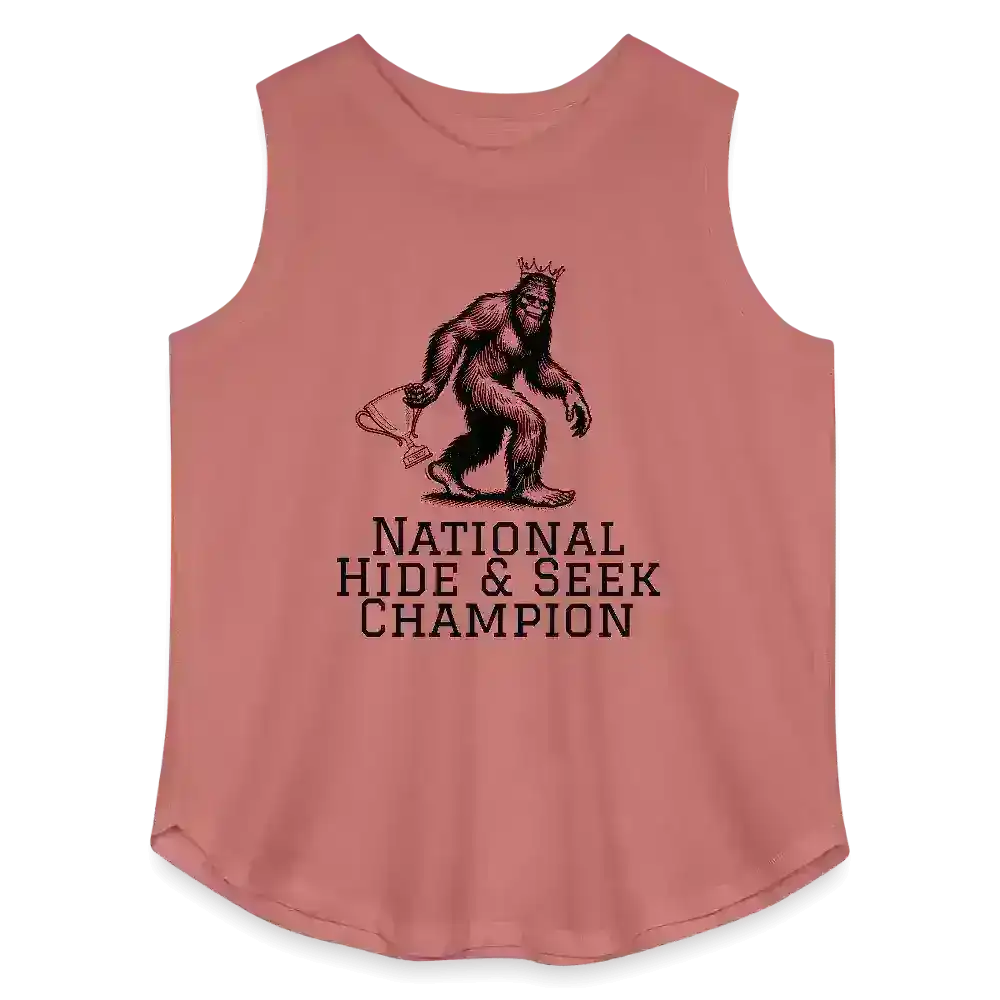 National Hide & Seek Champion Bigfoot Humor Curvy Relaxed Tank - Cady Creations