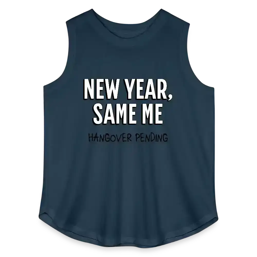 New Year, Same Me Hangover Pending Women's Curvy Relaxed Tank Top - denim