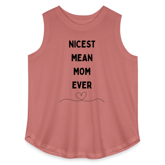 Nicest Mean Mom Ever - Women’s Curvy Tank - mauve