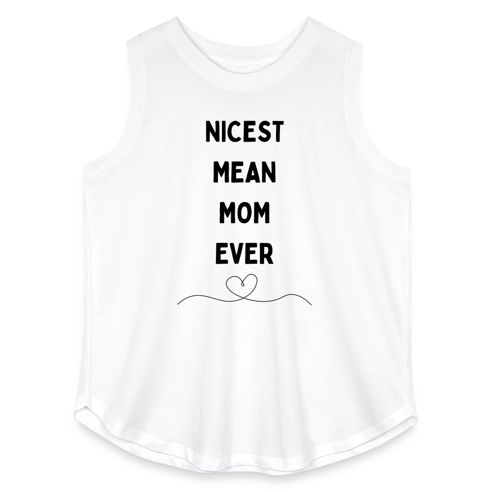Nicest Mean Mom Ever - Women’s Curvy Tank - white