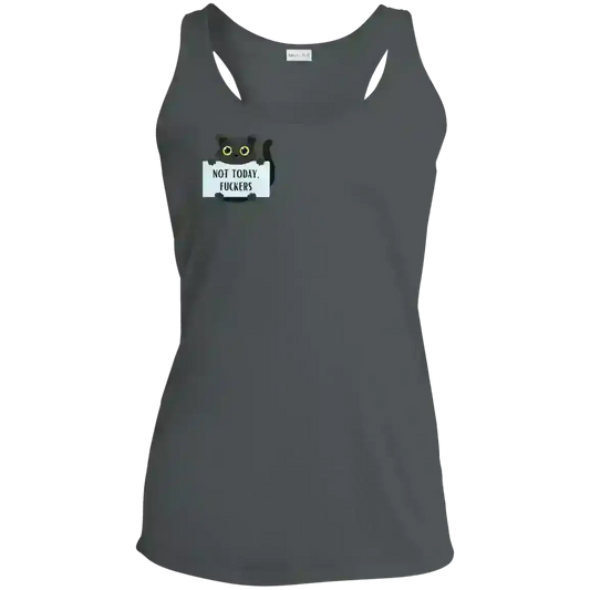 Not Today Cat - Racerback Tank - Cady Creations