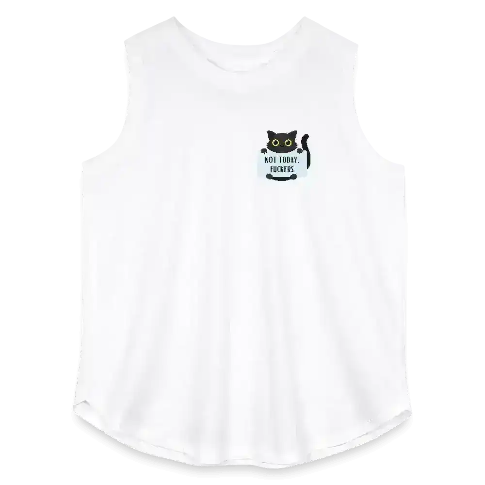 Not Today Fuckers Grumpy Cat Attitude Curvy Relaxed Tank - Cady Creations