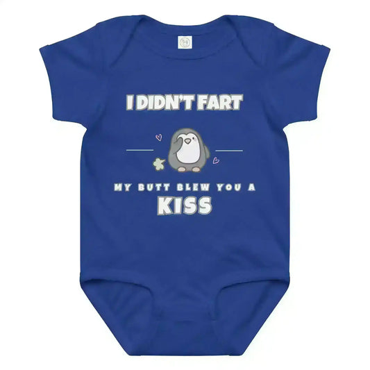 Penguin Toots Butt Kiss - Baby Onesie - Cady Creations