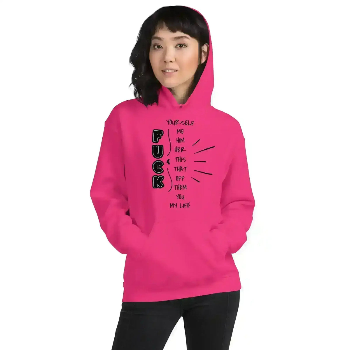 “Pick Your F*ck” Funny Graphic Hoodie – Sarcastic Dark Humor Streetwear - Cady Creations