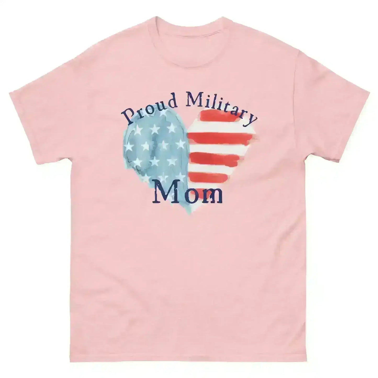 Proud Military Mom Patriotic Heart Unisex Graphic Tee - Cady Creations