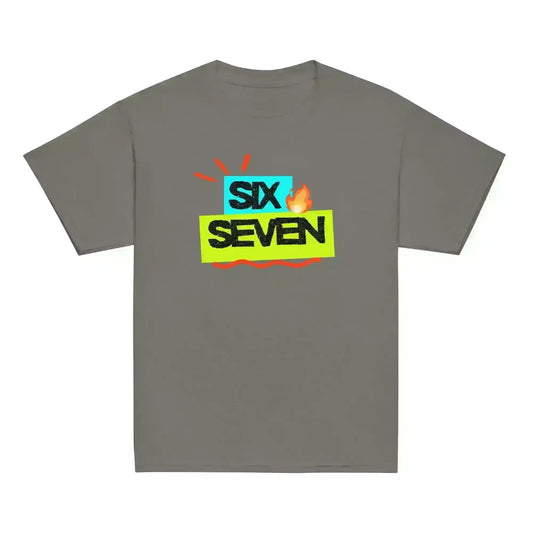 Six Seven Fire Meme Youth Tee - Internet Core Gen Z Slang - Cady Creations