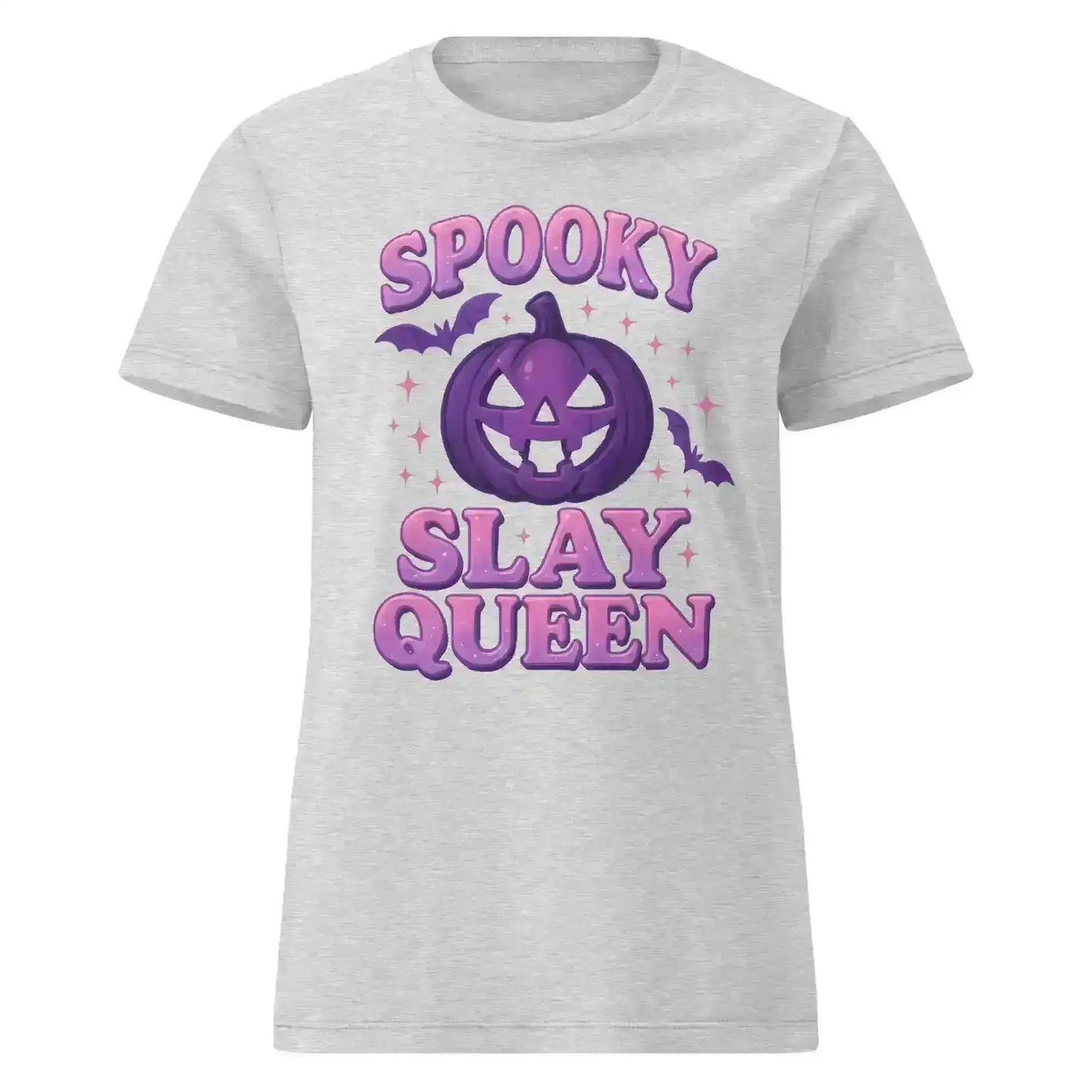 Spooky Slay Queen Fitted Tee - Spooky Season Halloween Humor - Cady Creations