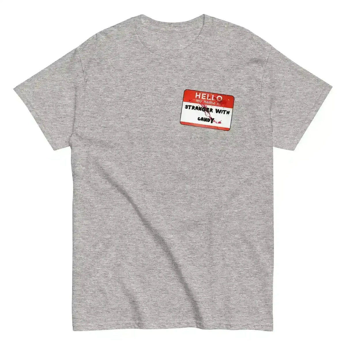 Hello My Name Is Stranger With Candy Unisex Tee - Halloween Dark Humor - Cady Creations