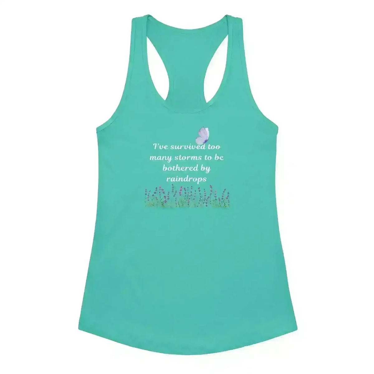 Survived Storms Butterfly Garden - Racerback Tank - Cady Creations