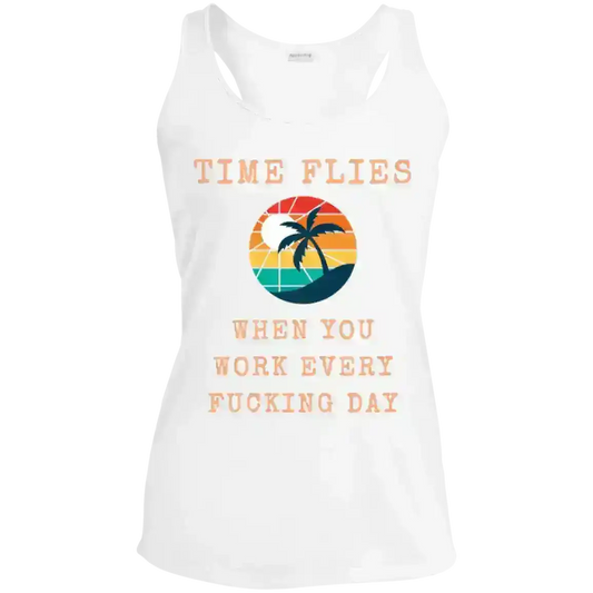 Time Flies Work Humor Racerback Tank - Cady Creations