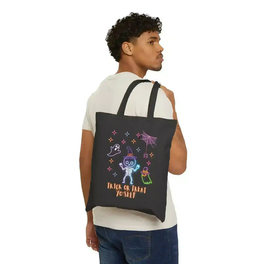 Trick Or Treat Yo'Self Canvas Trick or Treat Bag - Cady Creations