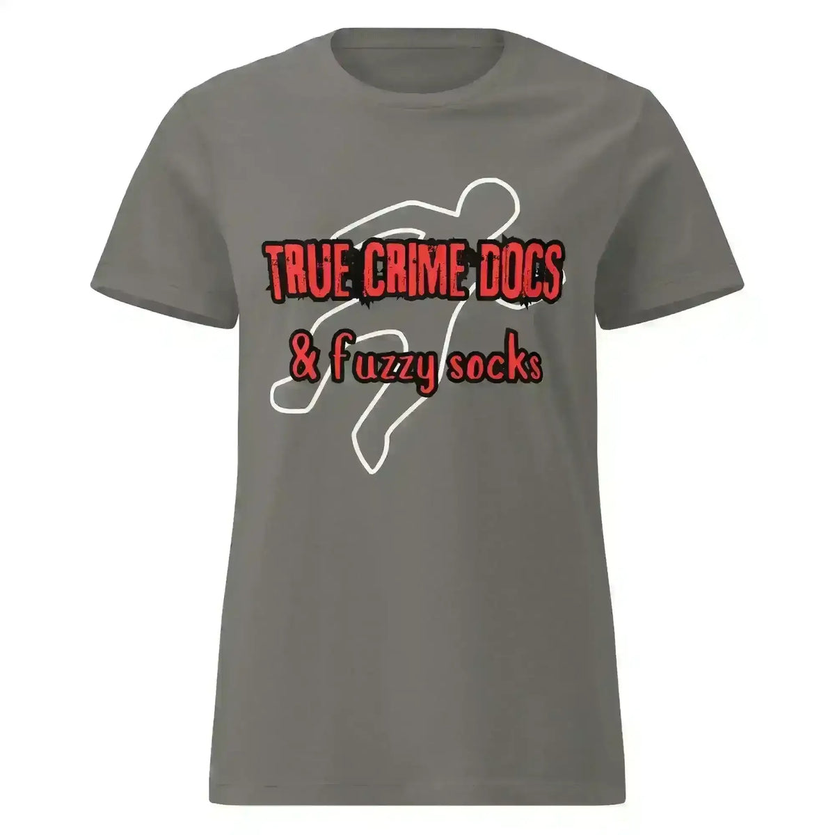 True Crime Docs & Fuzzy Socks - Fitted Tee - Cady Creations