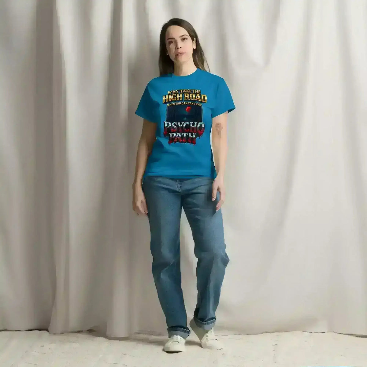 Why Take The High Road When You Can Take The Psycho Path Unisex Tee - Spooky Season Dark Humor - Cady Creations