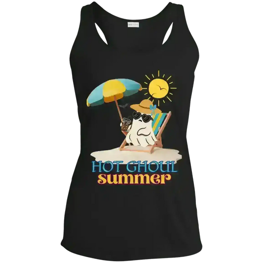 Hot Ghoul Summer Beach Ghost Humor Racerback Tank - Cady Creations