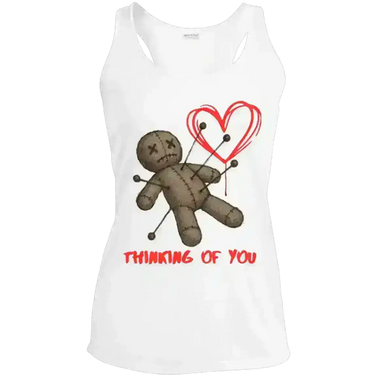 Thinking Of You Voodoo Doll Dark Humor Racerback Tank - Cady Creations
