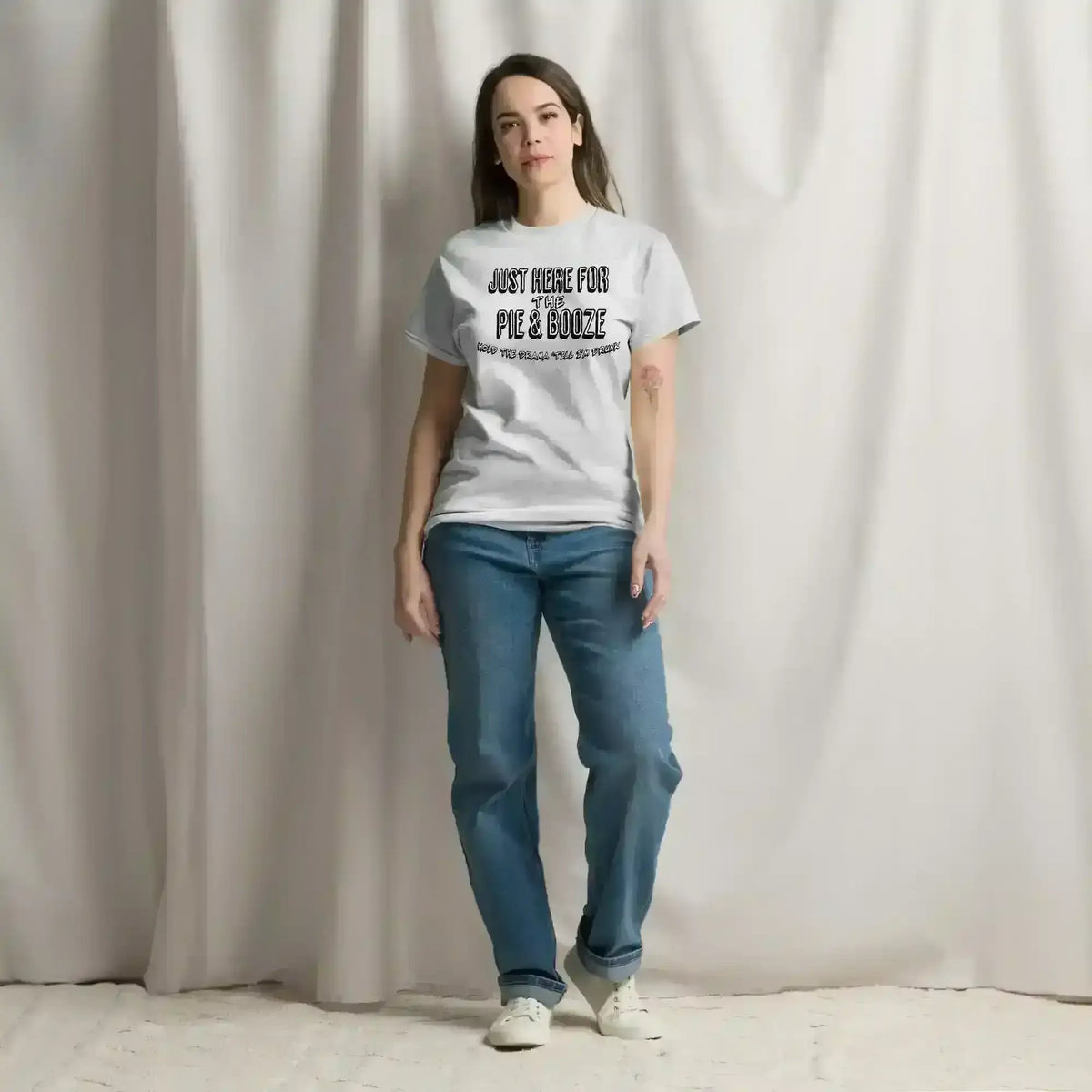 Just Here For The Pie & Booze Unisex Tee - Cady Creations
