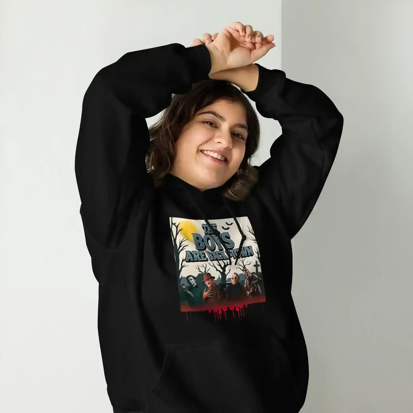 The Boys Are Back In Town Pullover Hoodie - Spooky Season Horror Collection - Cady Creations