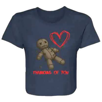 Thinking Of You Voodoo Doll Dark Romance Flowy Crop Top - Cady Creations