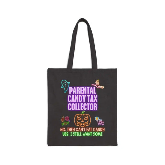 Parental Candy Tax Collector – Funny Trick-or-Treat Tote for Parents Neon Halloween Bag - Cady Creations